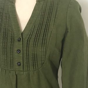 Green Pleated Yoke Dress by Boden